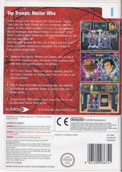 Top Trumps Doctor Who - Nintendo Wii (B Grade) (Genbrug)